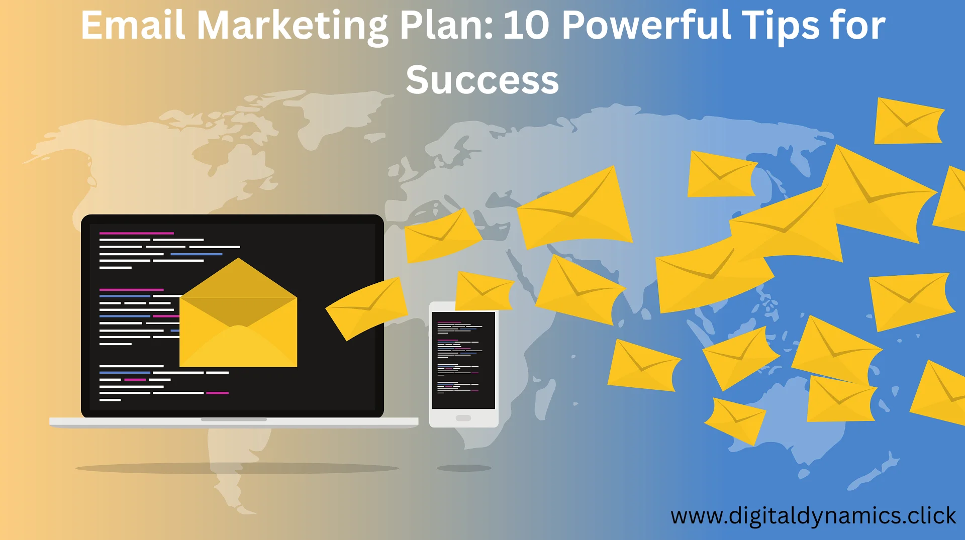Email marketing plan strategy on screen
